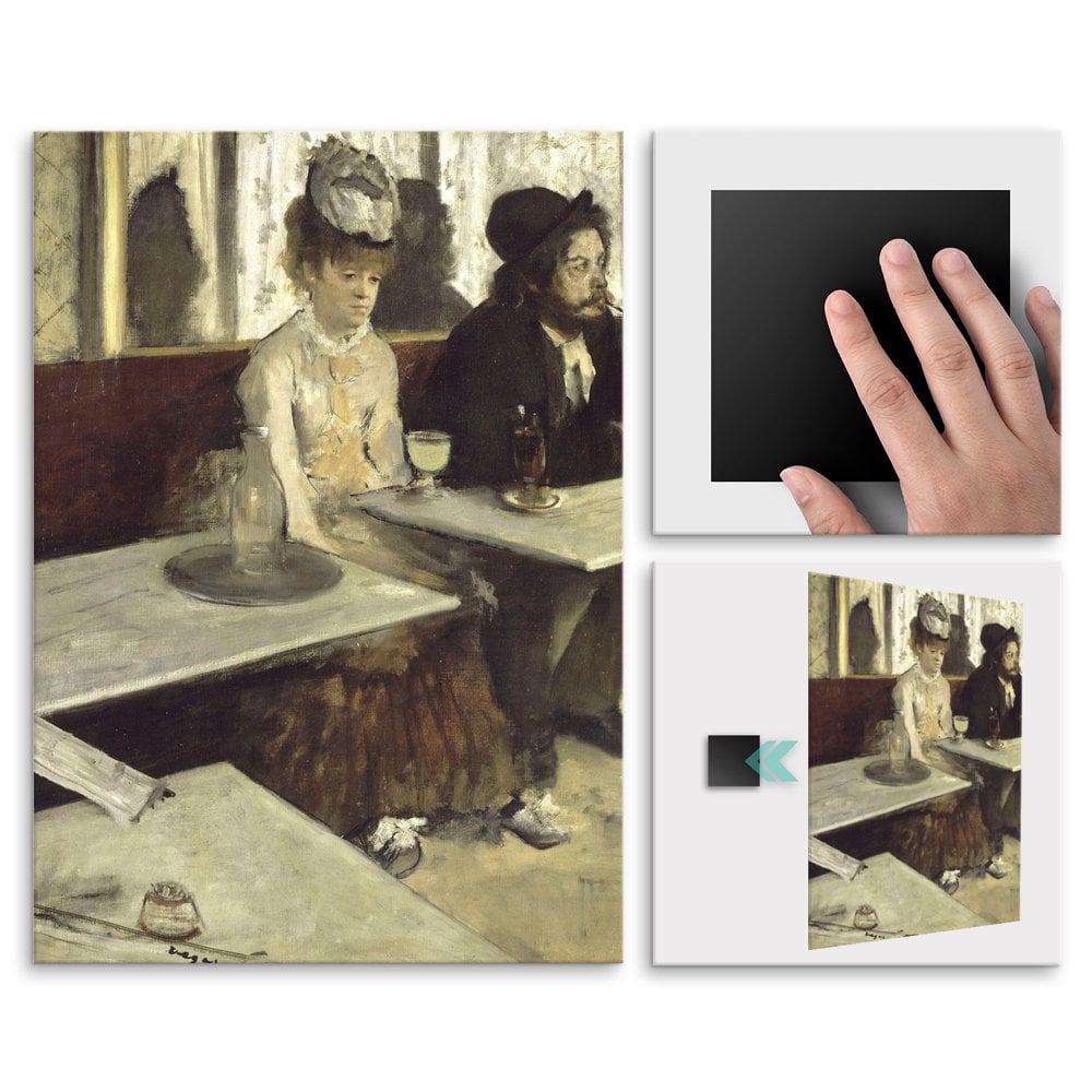 Plakat metalowy Edgar Degas In a Caf M