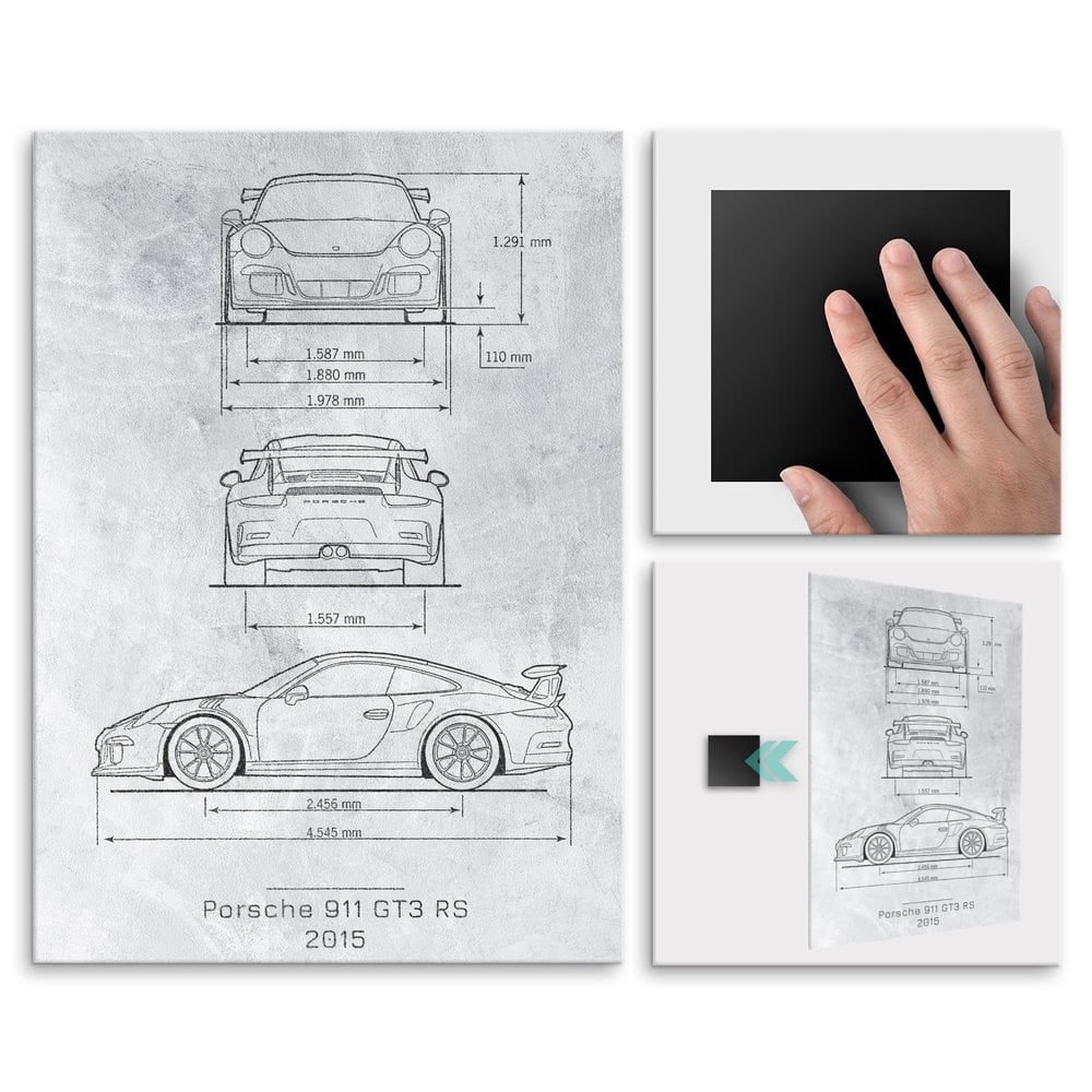 Plakat metalowy Porsche 911 GT3 RS Projekt Stone L