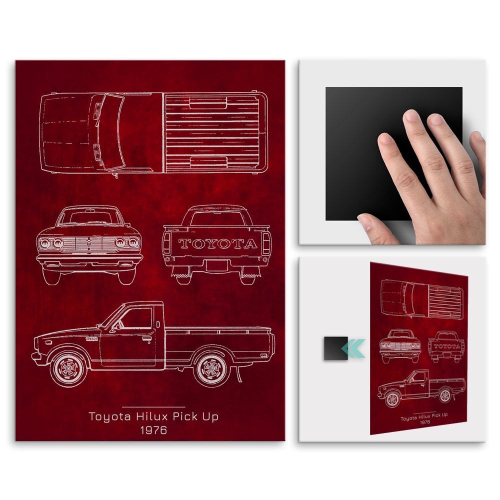 Plakat metalowy Toyota Hilux Pick Up Projekt Scarlet M