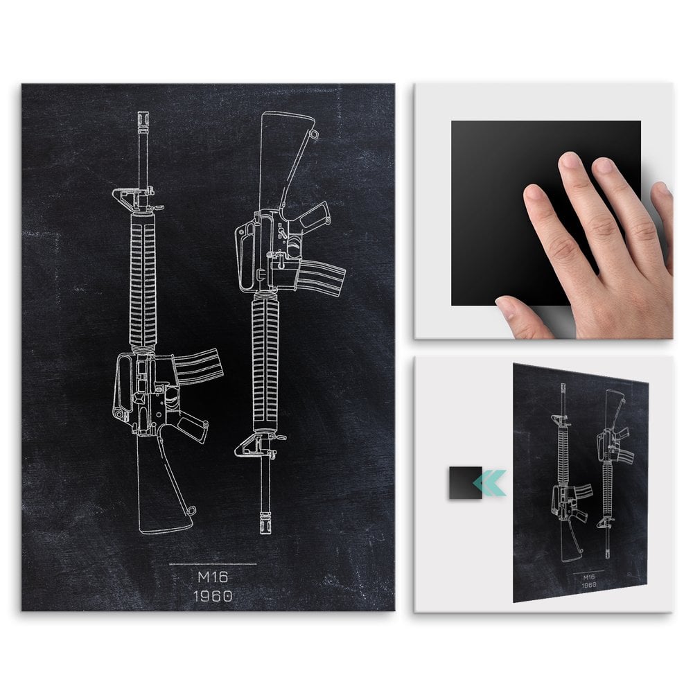 Plakat metalowy M16 Projekt Blackboard M