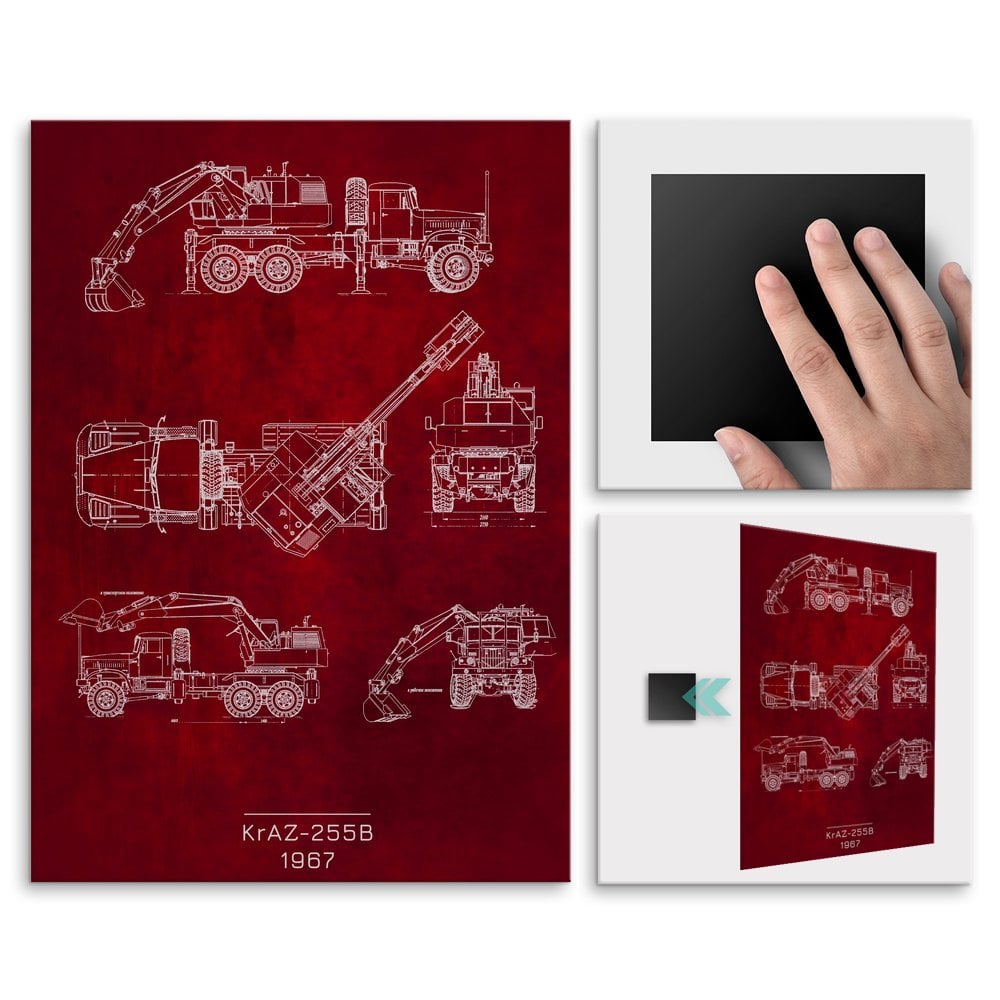 Plakat metalowy KrAZ-255B Projekt Scarlet L