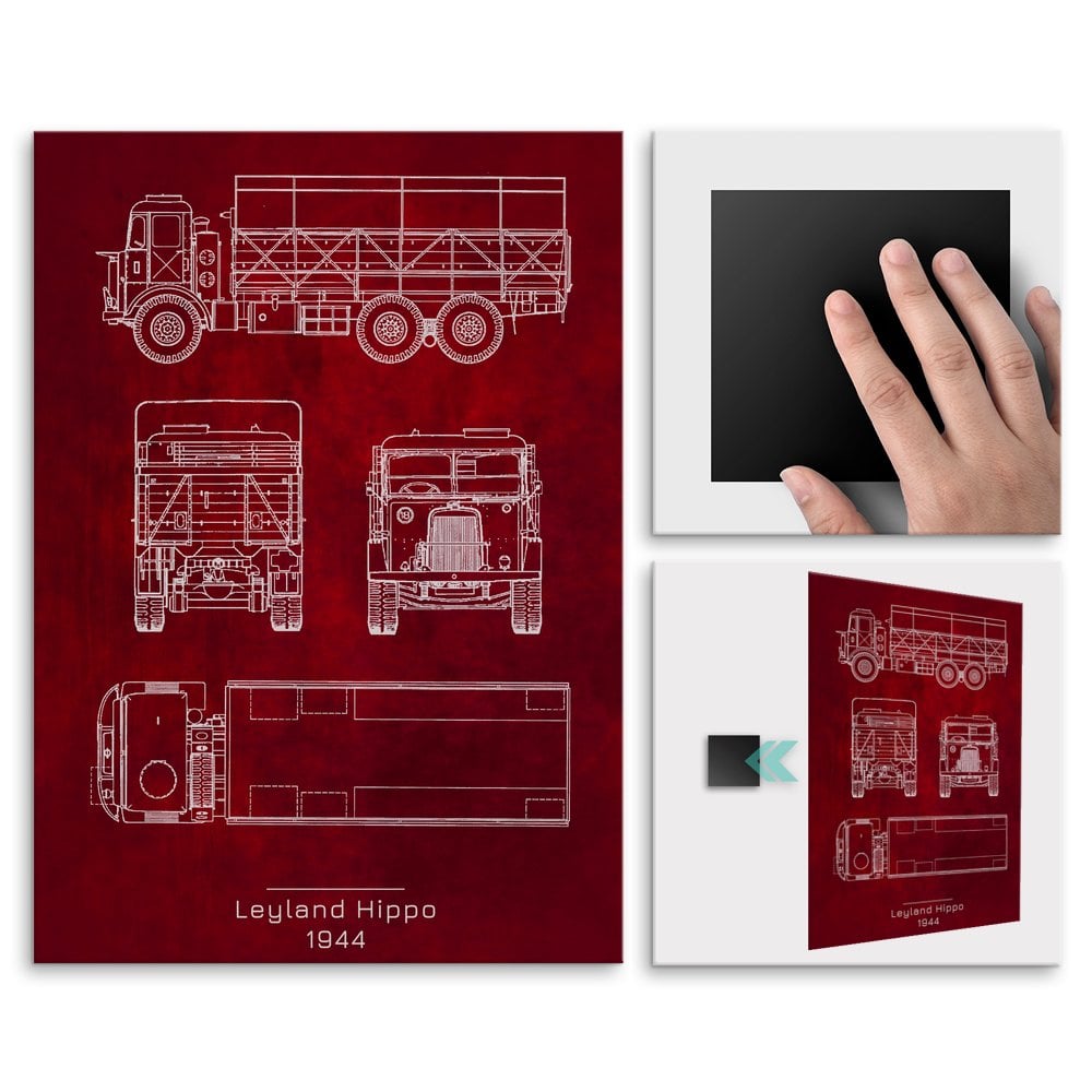 Plakat metalowy Leyland Hippo Projekt Scarlet M