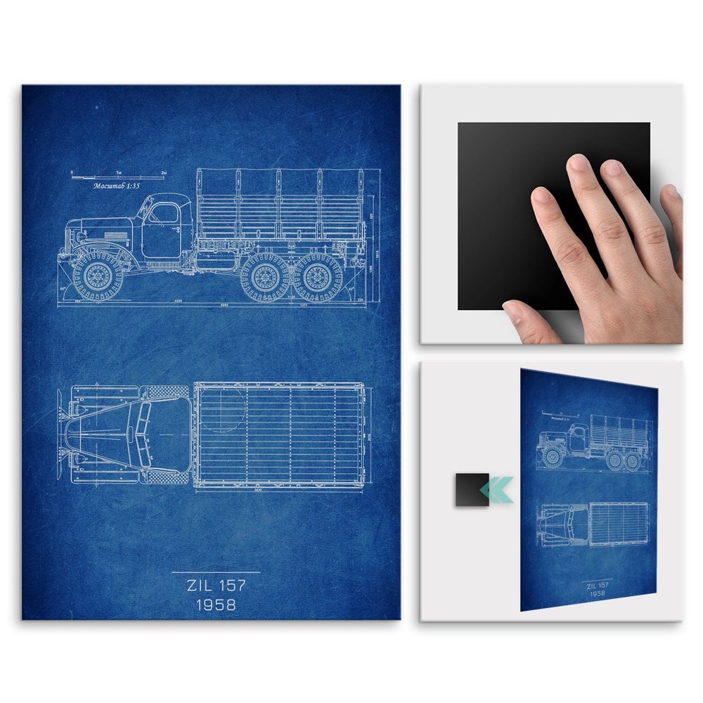 Plakat metalowy ZIL 157 Projekt Cobalt M