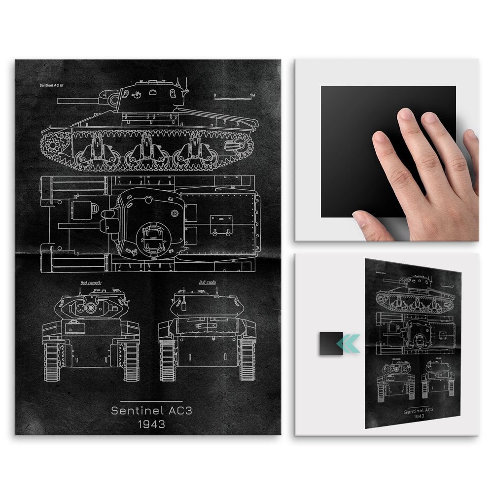 Plakat metalowy Sentinel AC3 Projekt Graphite M